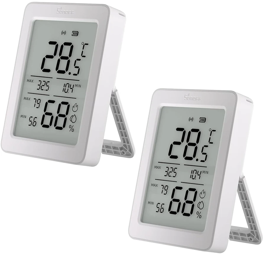 SONOFF ZigBee SNZB-02DR2 temperatūros ir drėgmės jutiklis, 2 vnt.