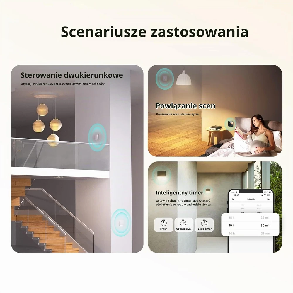 SONOFF ZigBee išmanusis jungiklis be neutralaus laido 6 A 1440 W ZBMINIL2