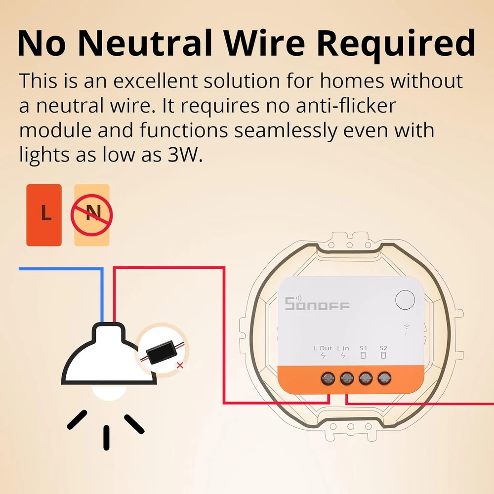 Sonoff ZBmini-L2 Extreme Zigbee 1 kanalo relė 6A
