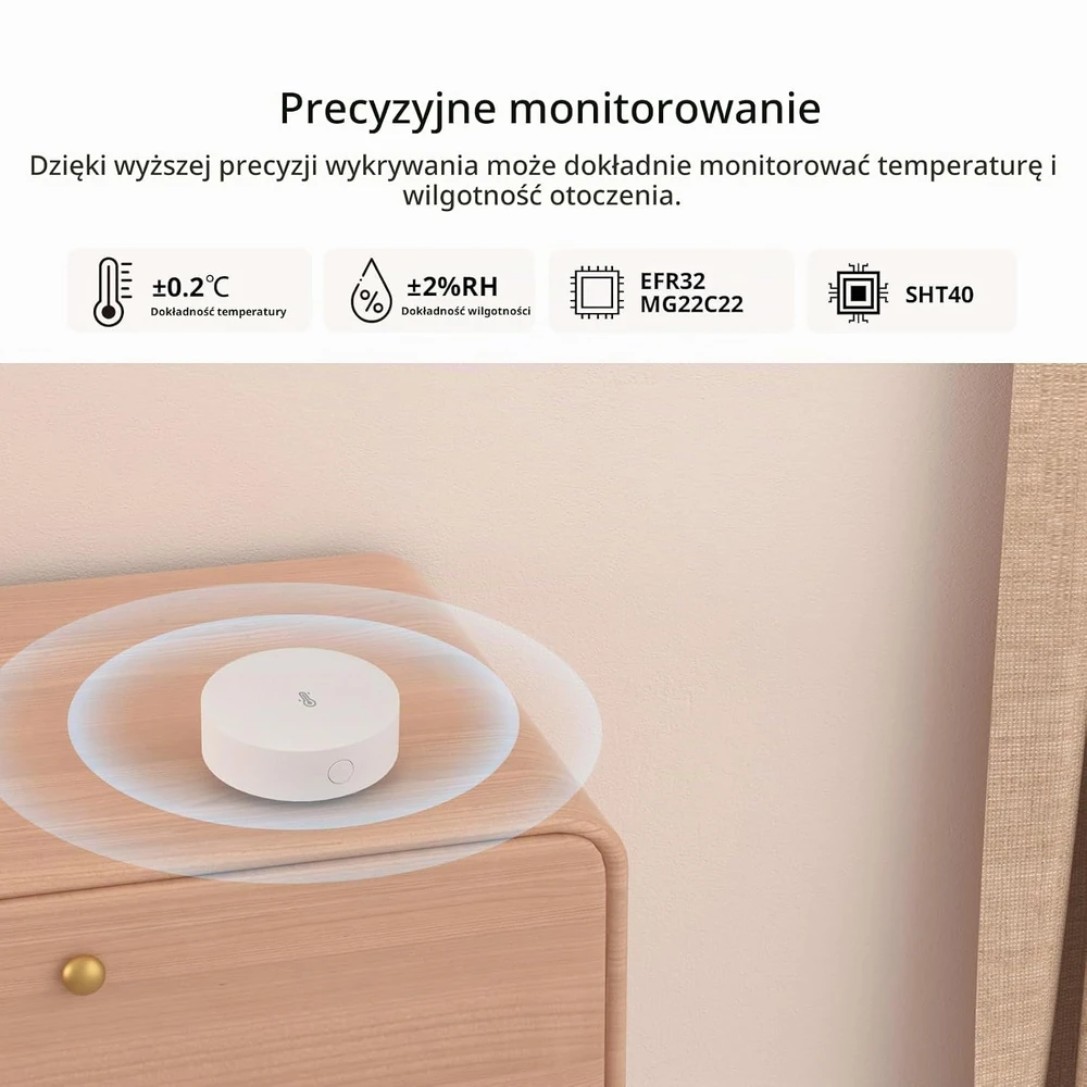 SONOFF Zigbee temperatūros ir drėgmės jutiklis, 2 vnt., SNZB-02P