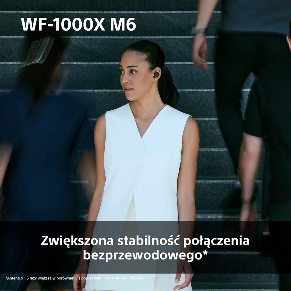 Sony belaidės ausinės su aktyvia triukšmo slopinimo funkcija, Bluetooth, IPX4, WF-1000XM6B.CE7