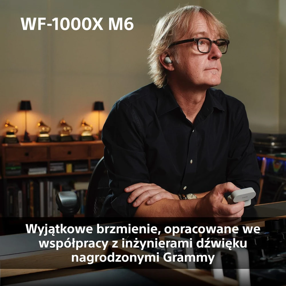 Sony belaidės ausinės su aktyvia triukšmo slopinimo funkcija, Bluetooth, IPX4, WF-1000XM6B.CE7