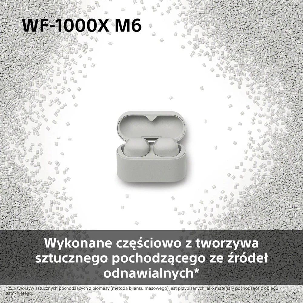 Sony belaidės ausinės su aktyvia triukšmo slopinimo funkcija, Bluetooth, IPX4, WF-1000XM6B.CE7