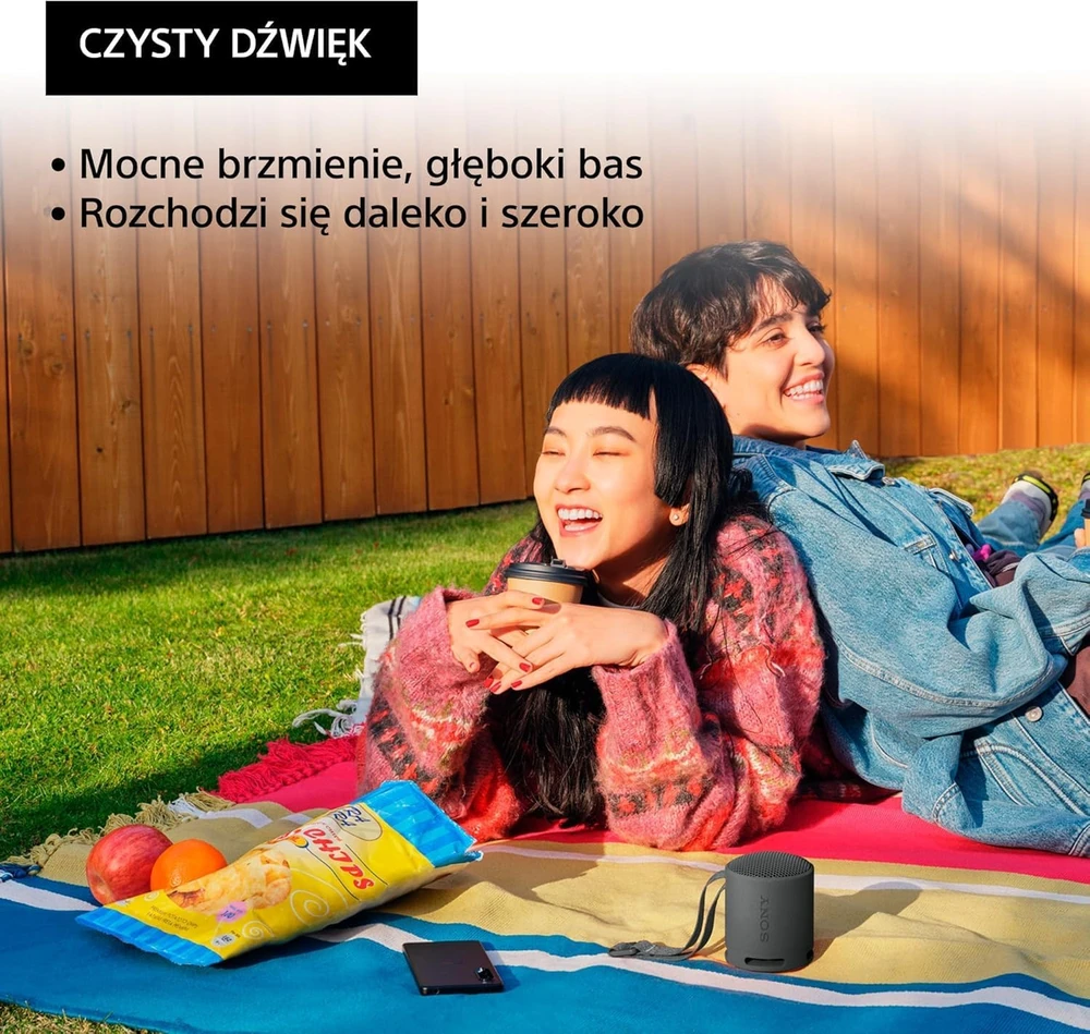 Nešiojama kolonėlė Sony SRS-XB100, Juodos spalvos