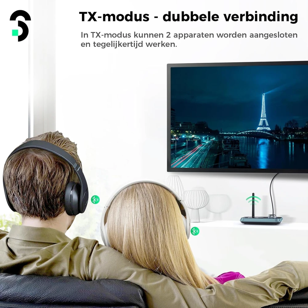 SOOMFON Bluetooth garso siųstuvas-imtuvas 3 viename, Bluetooth 5.0, LCD ekranas, BT17