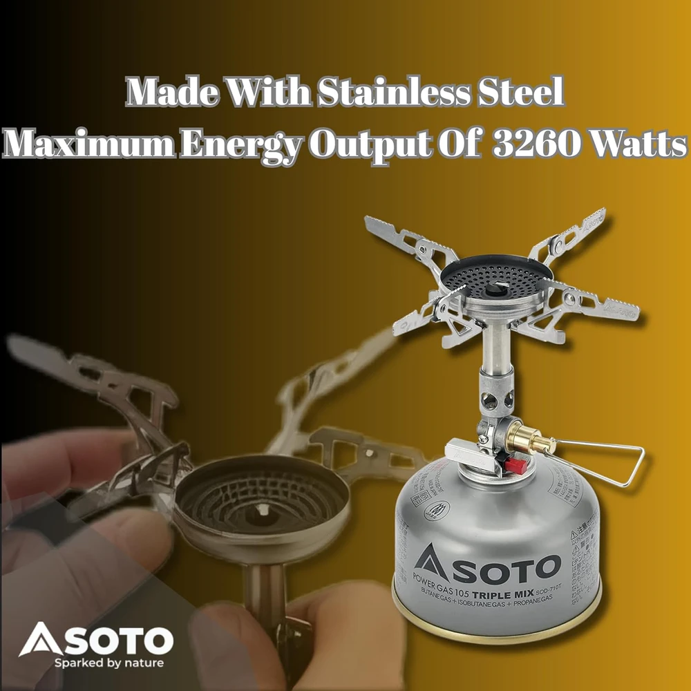 SOTO WindMaster turistinė viryklė su mikroreguliatoriumi, 3260 W galia, 4Flex