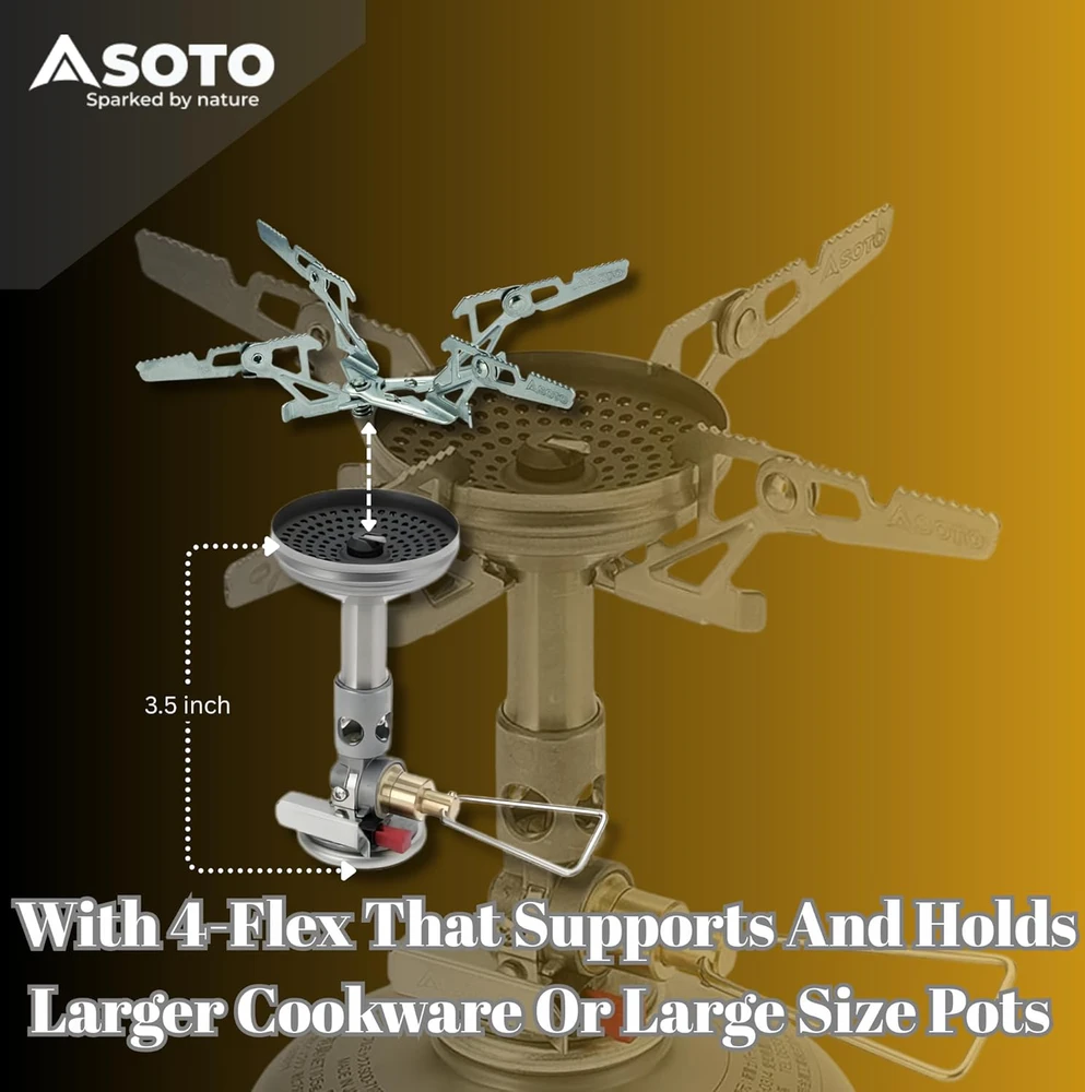 SOTO WindMaster turistinė viryklė su mikroreguliatoriumi, 3260 W galia, 4Flex