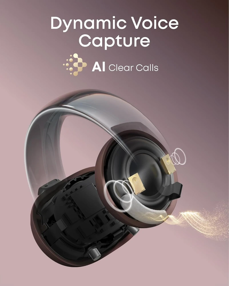 soundcore AeroClip belaidės atviros konstrukcijos ausinės su mikrofonu, Bluetooth 5.3, rožinės