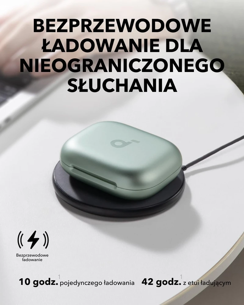 soundcore atviros belaidės ausinės AeroFit 2 su Bluetooth 5.4, žalios A3874