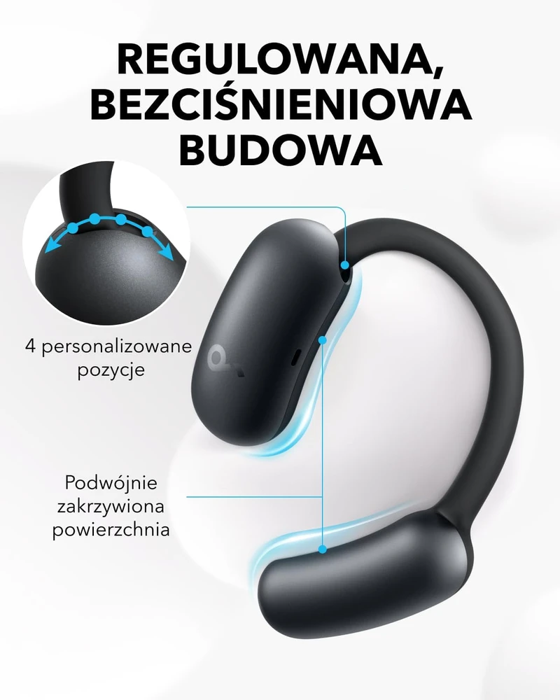 soundcore atviros belaidės ausinės AeroFit 2 Bluetooth 5.4 Hi-Res A3874