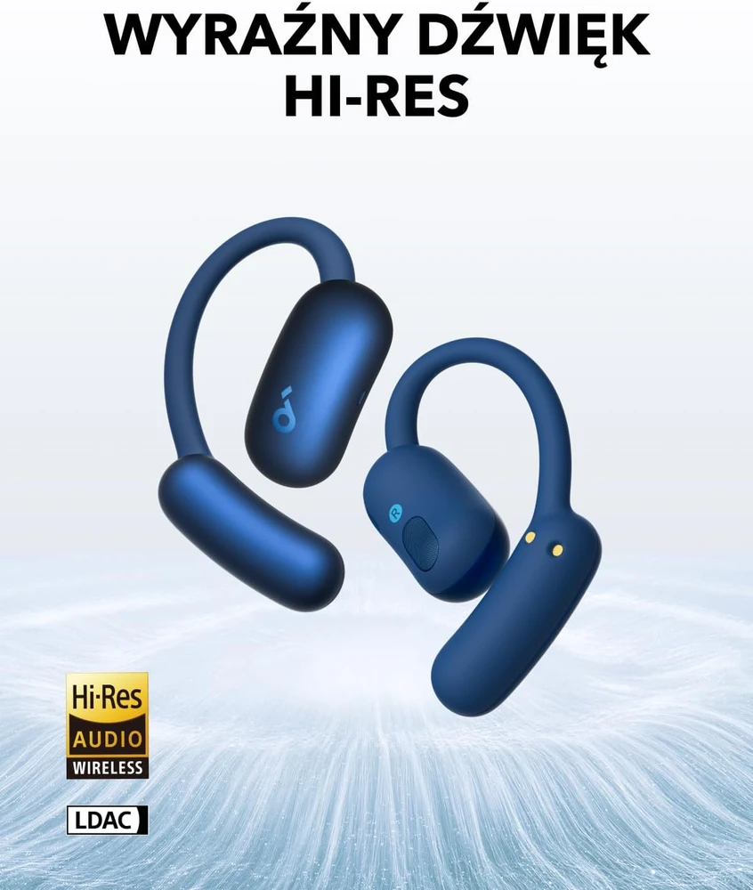 soundcore atviros belaidės ausinės AeroFit 2 Bluetooth 5.4 Hi-Res LDAC, 42 val., A3874