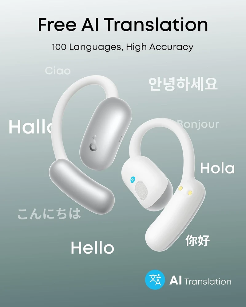 soundcore atviros belaidės ausinės AeroFit 2 su Bluetooth 5.4, LDAC, A3874
