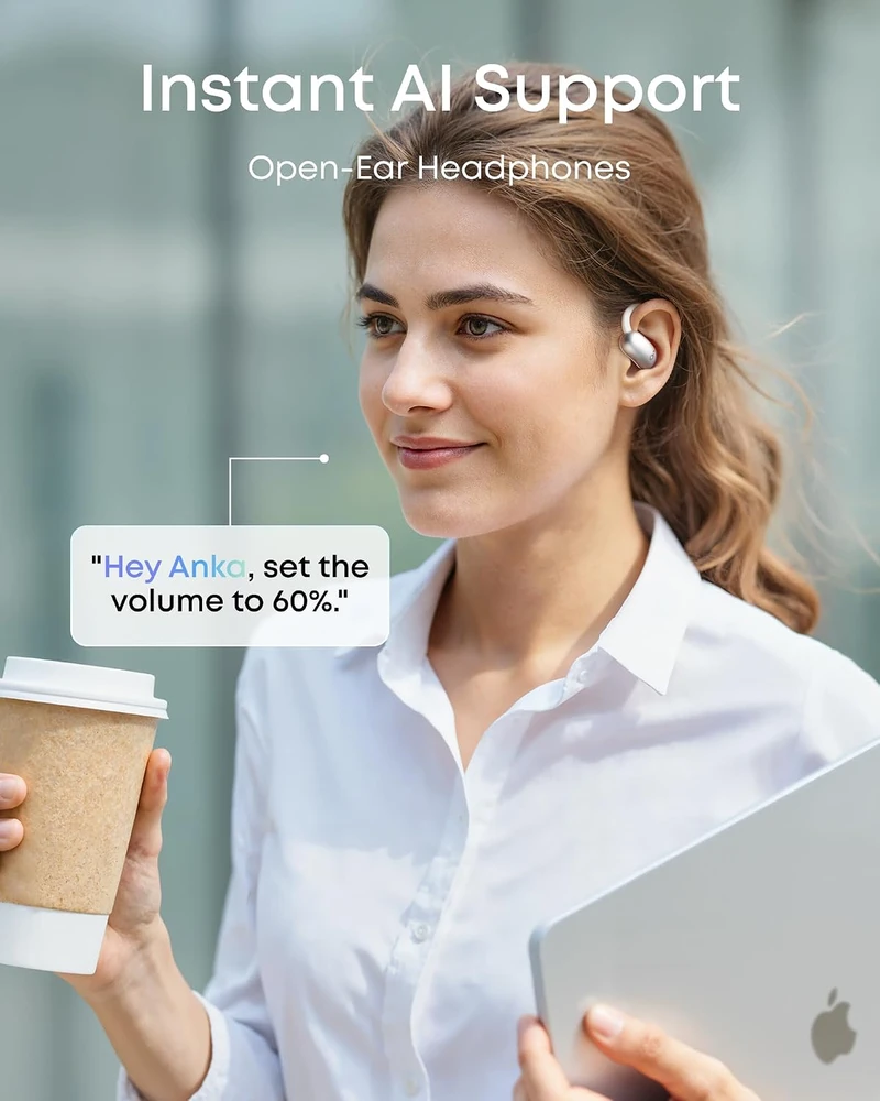 soundcore atviros belaidės ausinės AeroFit 2 su Bluetooth 5.4, LDAC, A3874