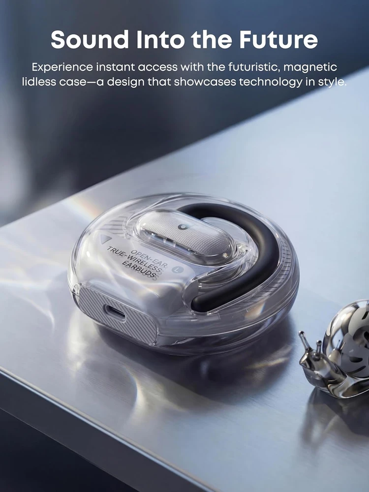 Soundcore atviros konstrukcijos belaidės ausinės V40i, Bluetooth 5.4, IP55, balta