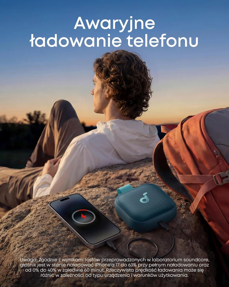 Soundcore belaidė nešiojama Bluetooth kolonėlė 15 W, IP68, BassUp 2.0, 24 h, Boom Go 3i