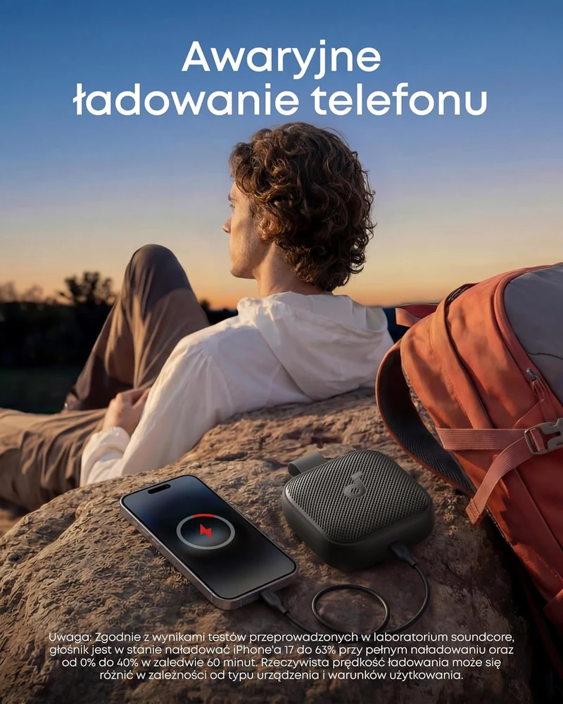 soundcore belaidė nešiojama Bluetooth kolonėlė 15 W, IP68, BassUp 2.0, Boom Go 3i, juoda