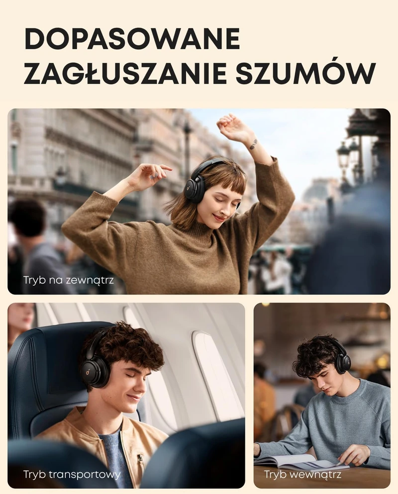 Belaidės ausinės Anker SoundCore Life Q30, Juodos spalvos