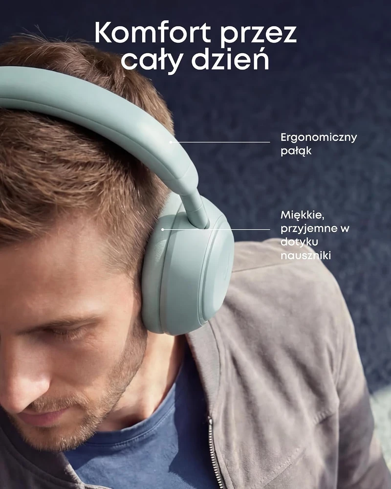 soundcore belaidės ant ausų dedamos ausinės su ANC, LDAC, 50 val., D1402