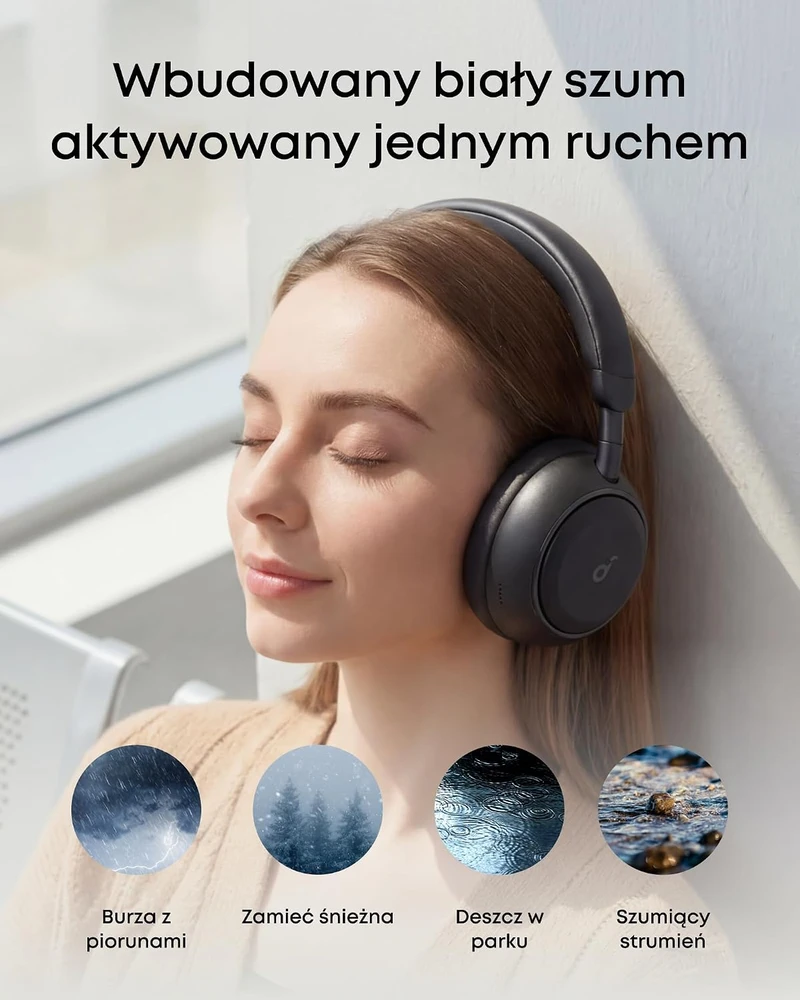 soundcore belaidės apgaubiančios ausinės su ANC, LDAC ir 50 val. veikimu D1402