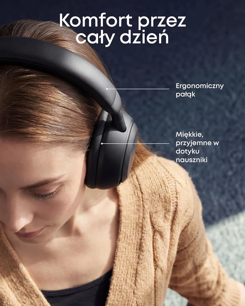 soundcore belaidės apgaubiančios ausinės su ANC, LDAC ir 50 val. veikimu D1402
