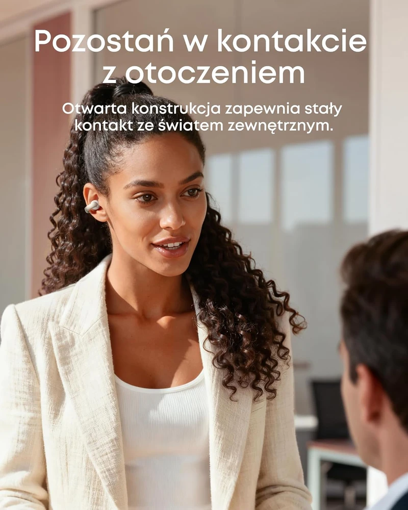 soundcore belaidės atviros ausinės su klipsu, Bluetooth 5.0, 4 mikrofonai, A3388
