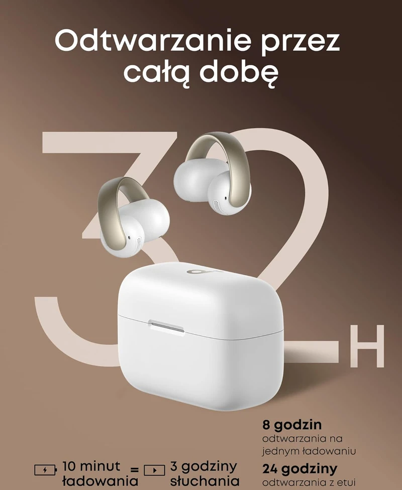 soundcore belaidės atviros ausinės su klipsu, Bluetooth 5.0, 4 mikrofonai, A3388