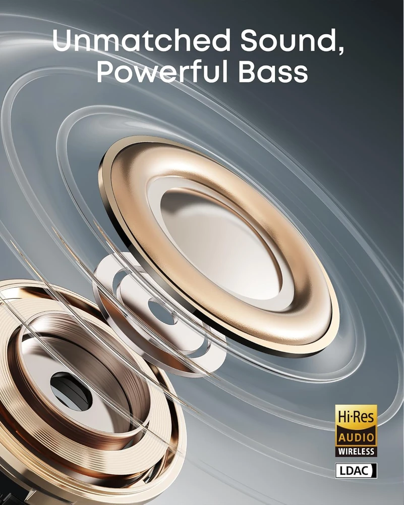 soundcore belaidės atviros ausų ausinės su 4 mikrofonais, Bluetooth 5.0, ANC, 12 mm garsiakalbis, A3388