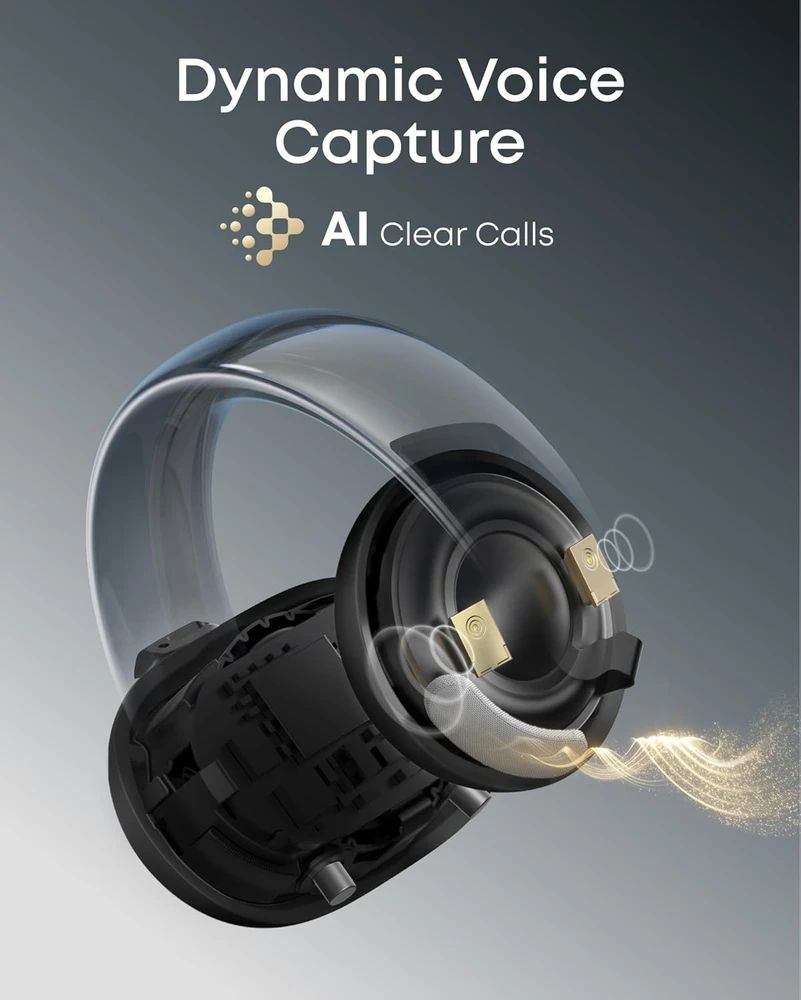 soundcore belaidės atviros ausų ausinės su 4 mikrofonais, Bluetooth 5.0, ANC, 12 mm garsiakalbis, A3388