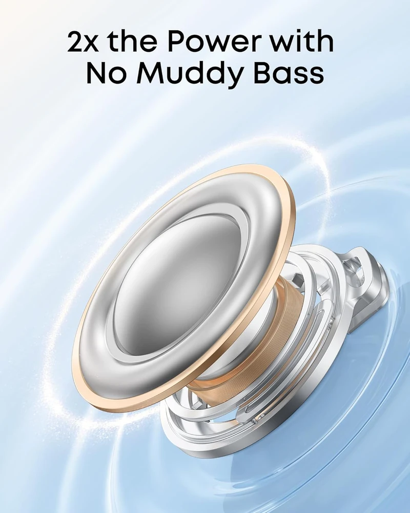 Soundcore belaidės ausinės su adaptacine triukšmo slopinimo sistema, Hi-Res garsu, Bluetooth, 54 val. baterija, D1202