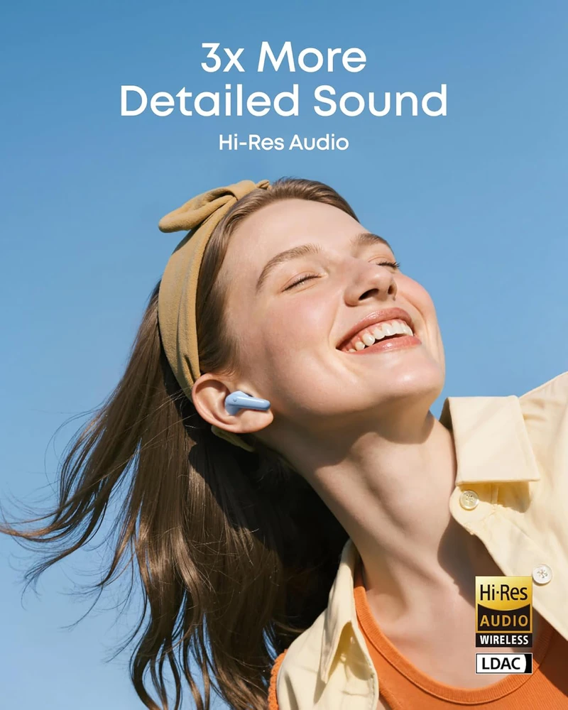 Soundcore belaidės ausinės su aktyviu triukšmo slopinimu, Bluetooth 5.0, LDAC, P31i