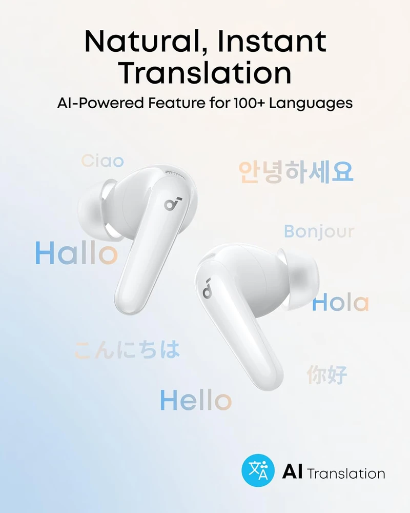 Soundcore belaidės ausinės su ANC, Bluetooth 5.0, LDAC, mikrofonu, į ausis įkišamos, D1202