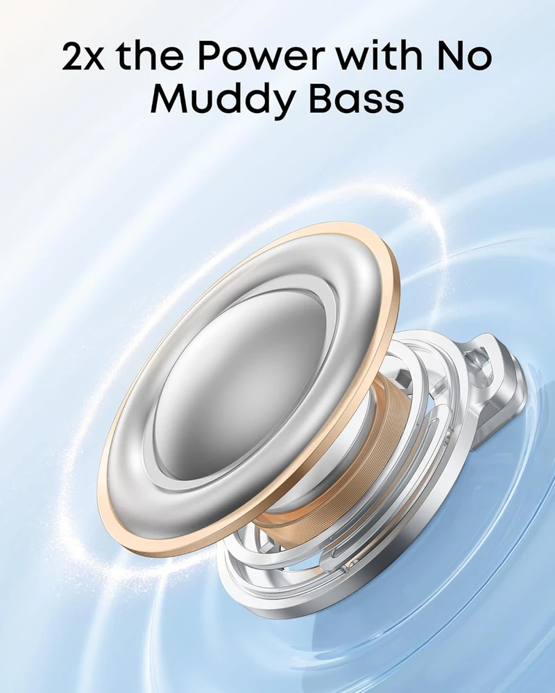Soundcore belaidės ausinės su ANC, Bluetooth 6.1, 11 mm dinaminiai garsiakalbiai, D1202