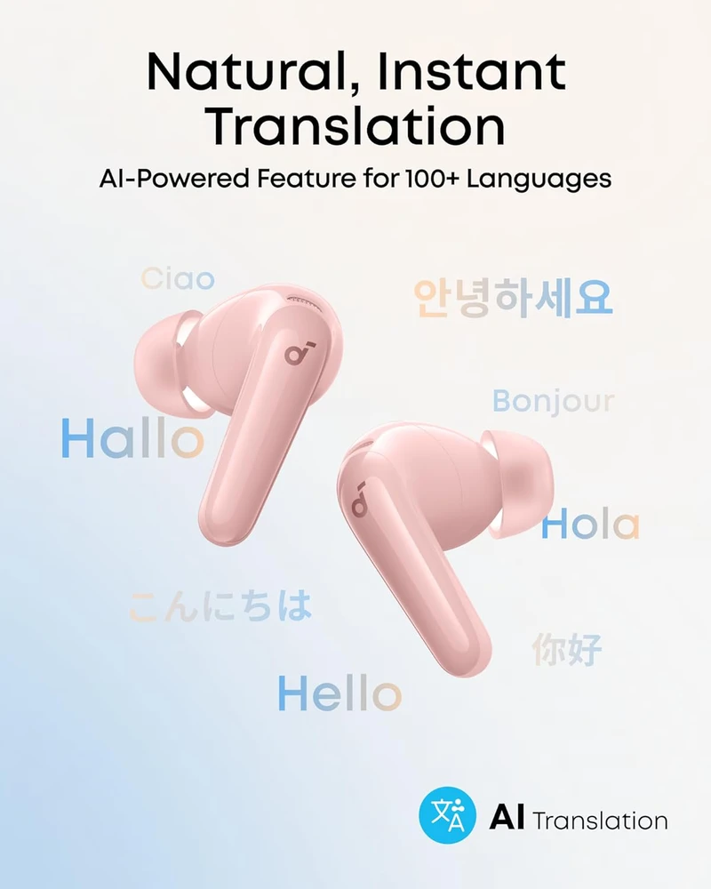 Soundcore belaidės ausinės su ANC, Bluetooth 6.1, 11 mm dinaminiai garsiakalbiai, D1202