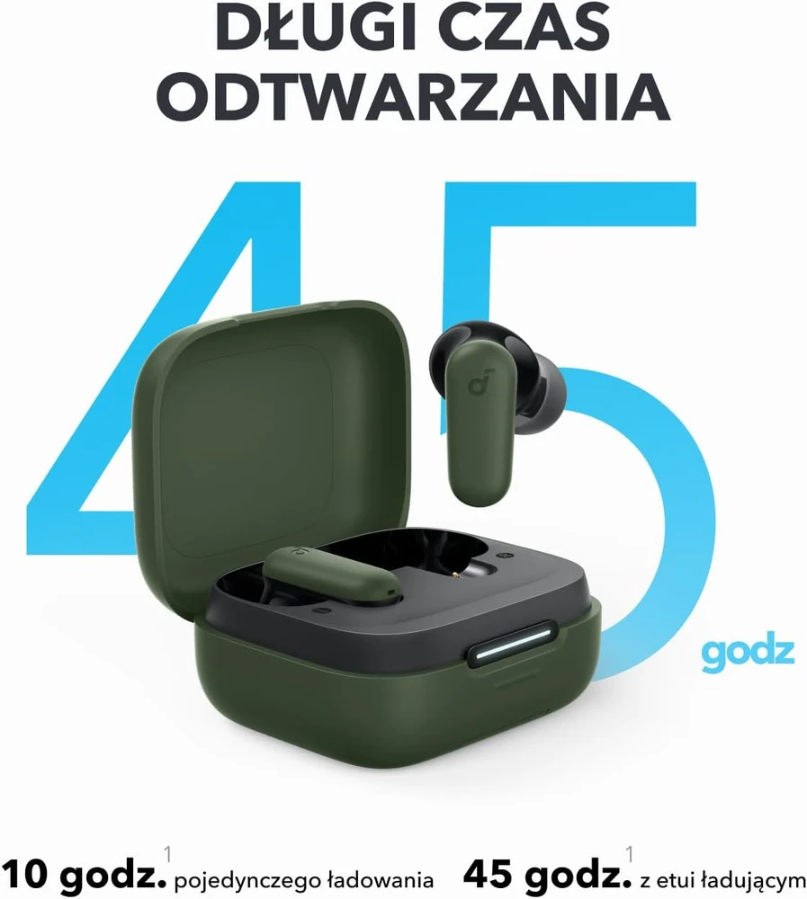 soundcore belaidės į ausis įdedamos ausinės P30i su ANC, Bluetooth 5.4, žalios