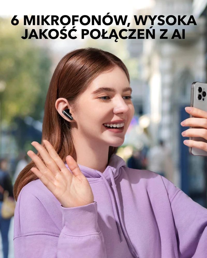 soundcore belaidės į ausis įdedamos ausinės su ANC, Bluetooth 5.0, 60 h P40i