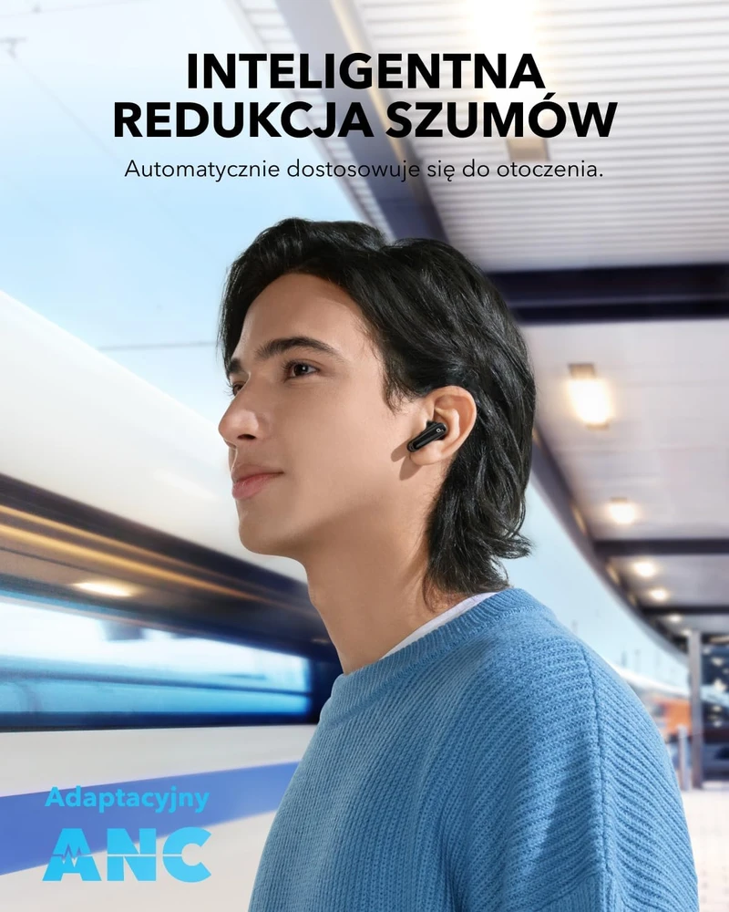 soundcore belaidės į ausis įdedamos ausinės su ANC, Bluetooth 5.0, 60 h P40i