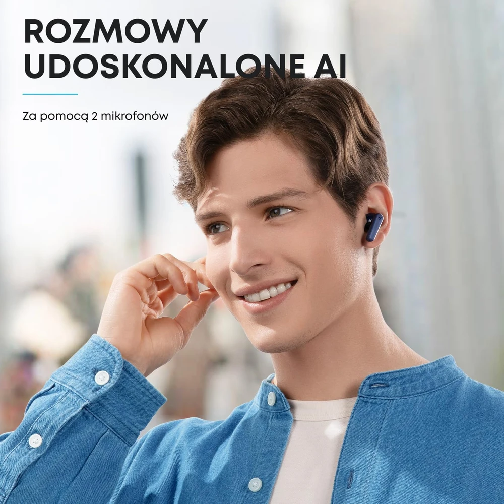 soundcore belaidės į ausis įdedamos ausinės su Bluetooth 5.3 ir 10 mm garsiakalbiais, IPX5, A3949