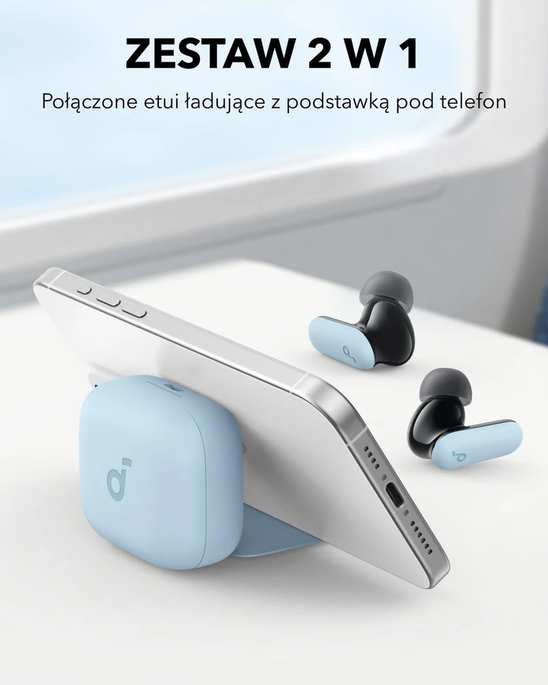 soundcore belaidės į ausis įstatomos ausinės su ANC, Bluetooth 5.4, mėlynos, P30i