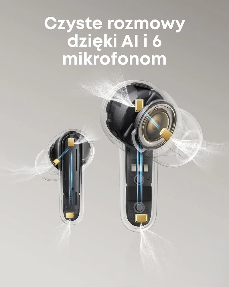 soundcore belaidės į ausis įstatomos ausinės Bluetooth 5.3 su ANC, 192 val., A3937