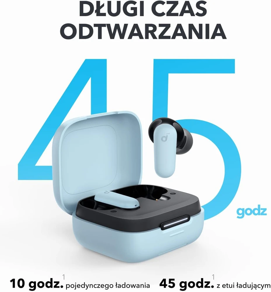 soundcore belaidės į ausis įstatomos ausinės su ANC, Bluetooth 5.4, mėlynos, P30i