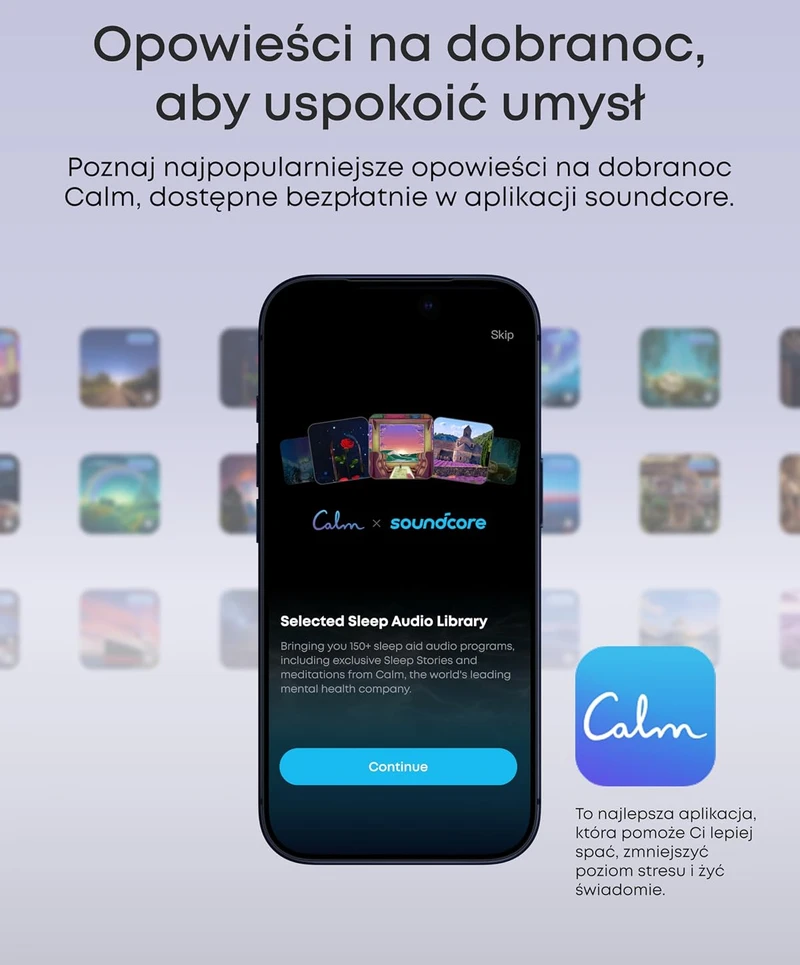 soundcore belaidės miego ausinės Sleep A30 Bluetooth su aktyviu triukšmo slopinimu, 10 val.