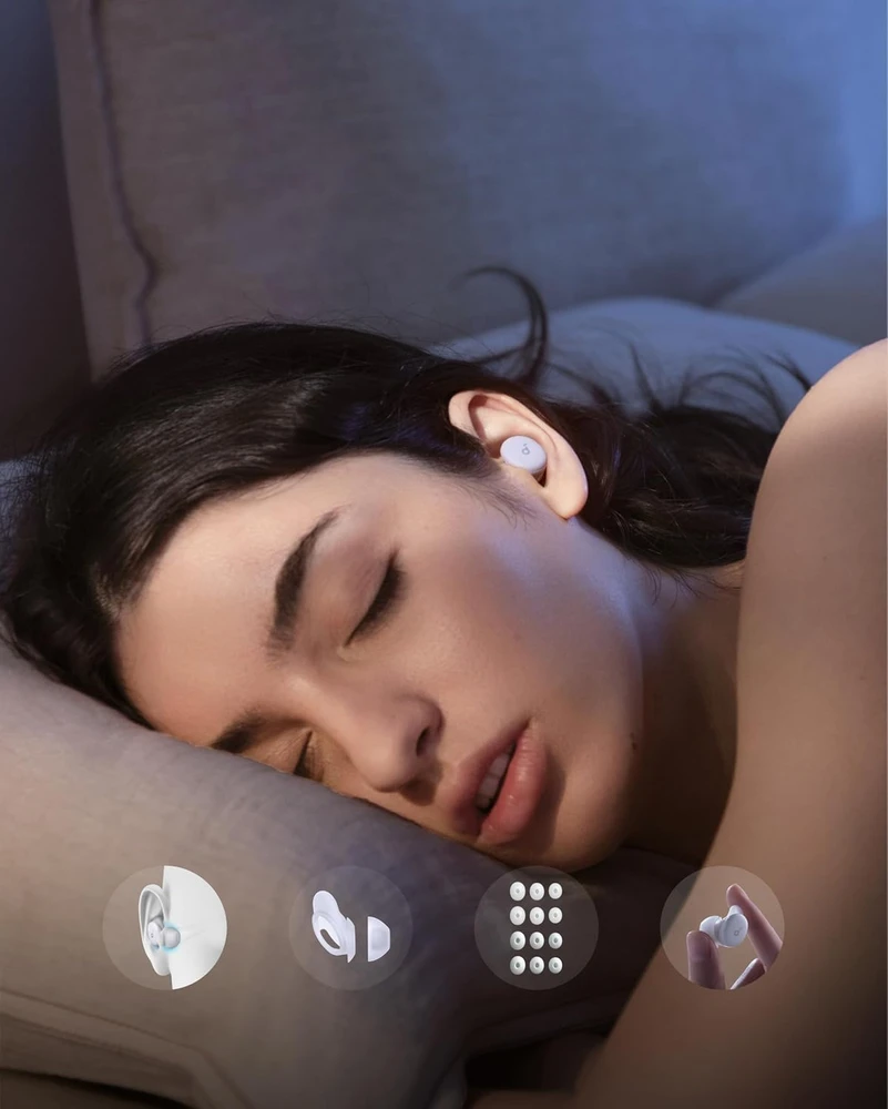 soundcore belaidės miego ausinės Sleep A30 Bluetooth su aktyviu triukšmo slopinimu, 10 val.