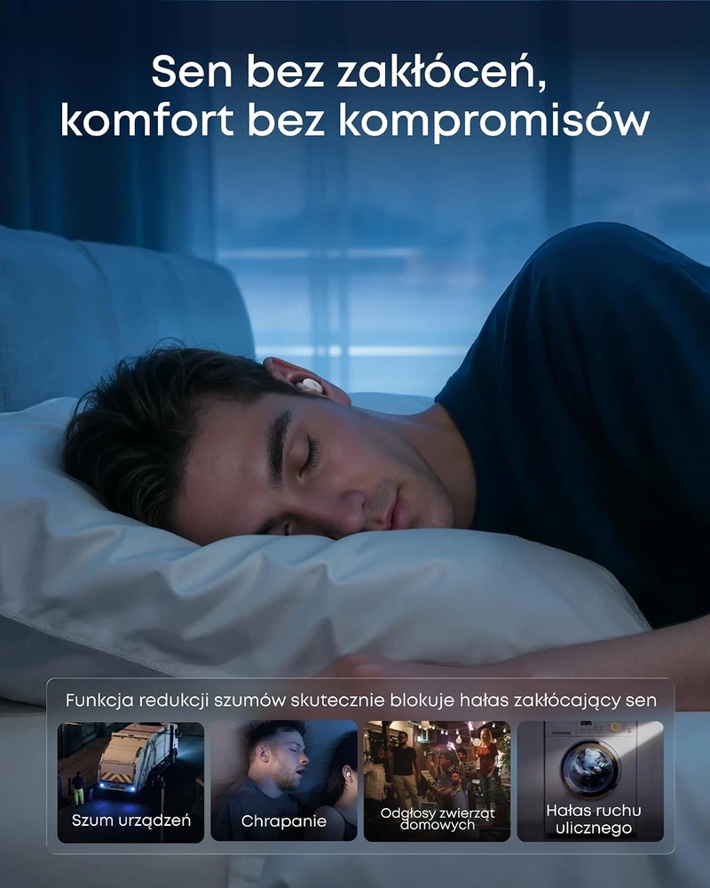 soundcore belaidės miego ausinės Sleep A30 su ANC ir Bluetooth D1301