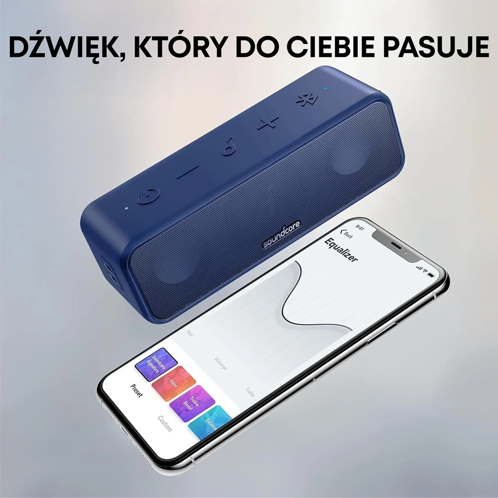 Soundcore Bluetooth kolonėlė 16 W, 24 val. grojimo, IPX7, Bluetooth 5.0, mėlyna, A3117