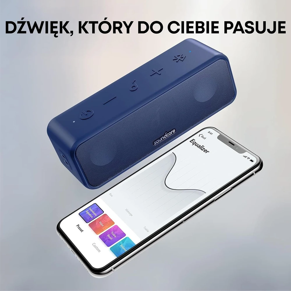 Soundcore Bluetooth kolonėlė 16 W, 24 val. grojimo, IPX7, Bluetooth 5.0, mėlyna, A3117