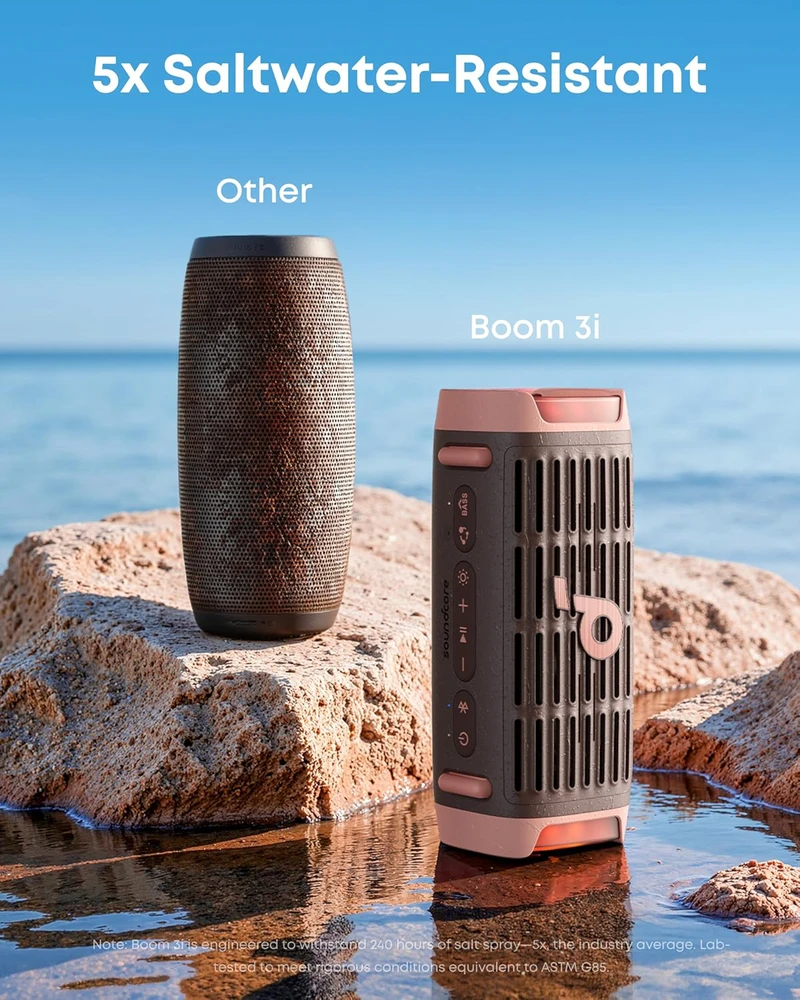 Nešiojama kolonėlė Anker Soundcore Boom 3i, Rudos spalvos