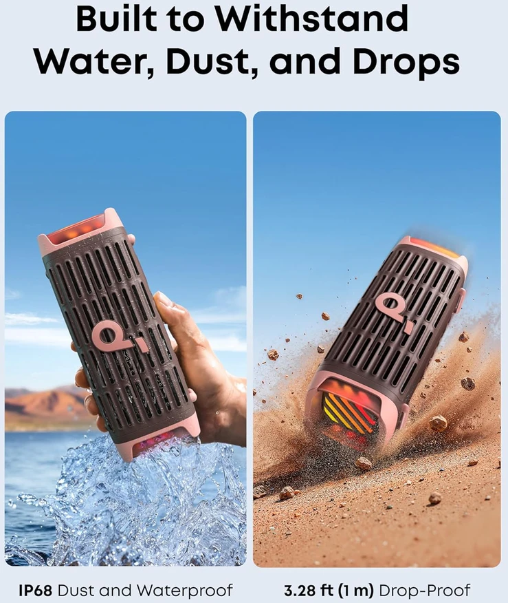 Nešiojama kolonėlė Anker Soundcore Boom 3i, Rudos spalvos