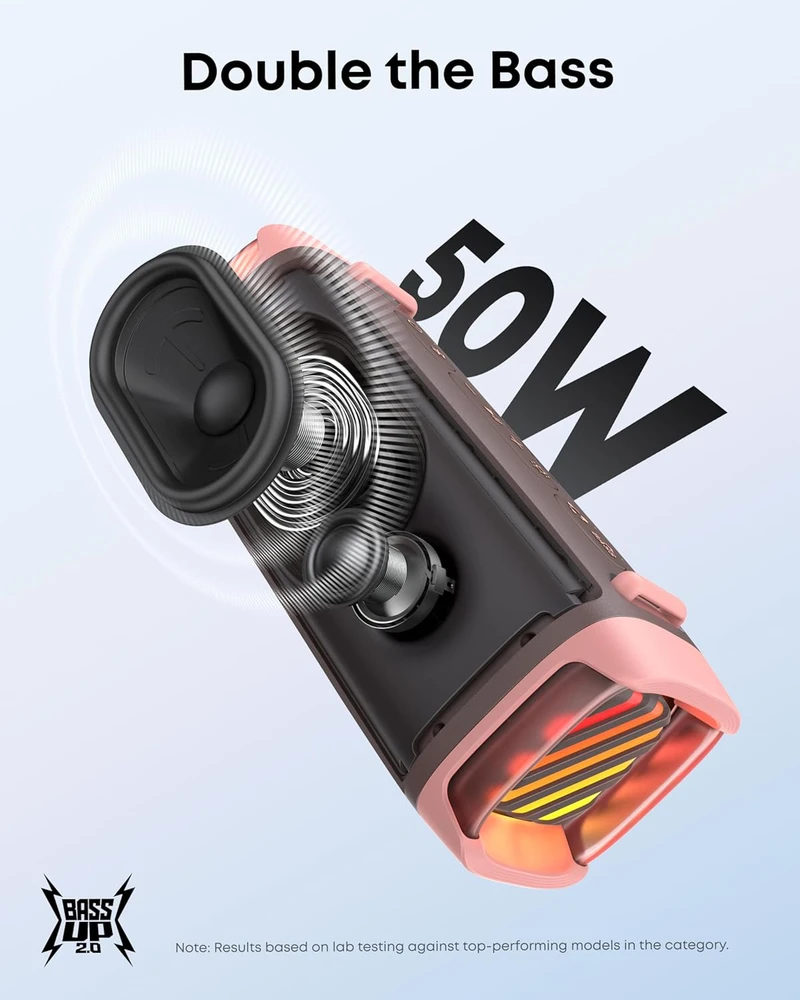Nešiojama kolonėlė Anker Soundcore Boom 3i, Rudos spalvos