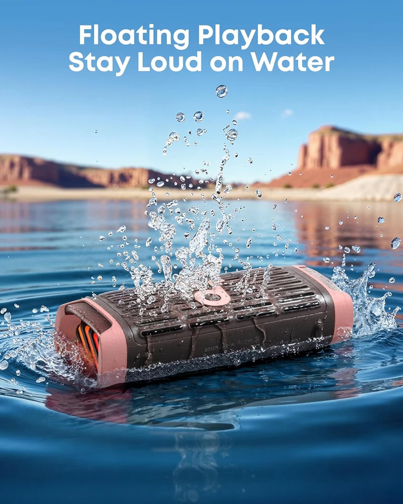 Nešiojama kolonėlė Anker Soundcore Boom 3i, Rudos spalvos