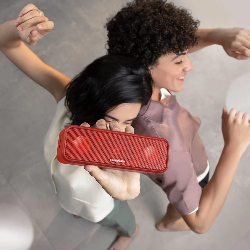 Soundcore nešiojama Bluetooth kolonėlė 16 W, IPX7, 24 val. veikimo laikas, raudona, A3117